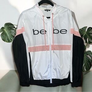 BEBE Colorblock Windbreaker Jacket